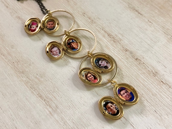 Personalized 8 Photo Locket Family Tree Locket Mother s Day Gift
