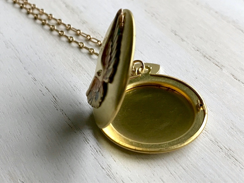 Änglavinge-minnesmedaljong med fotoalternativ bild 6