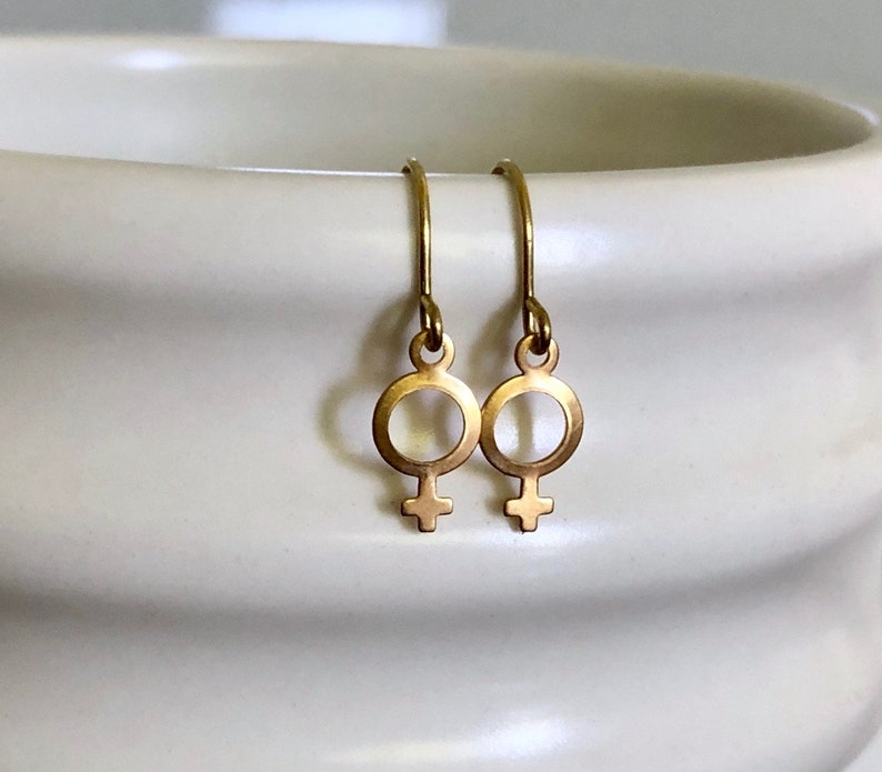Feminist Female Symbol Earrings Women Gender Sign Earrings Etsy