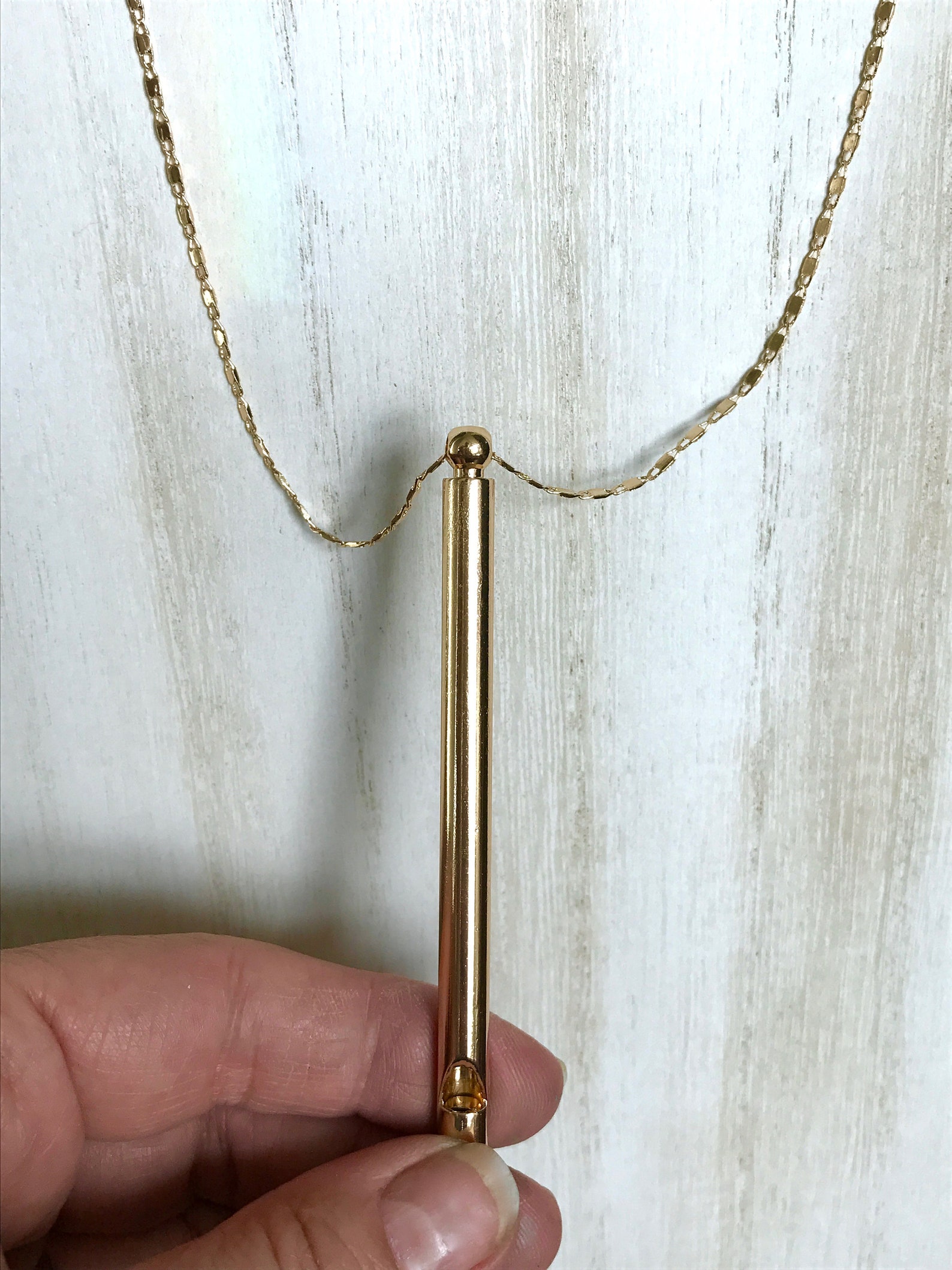 Gold Whistle Necklace Whistle Necklace Whistle Simple Gold Etsy