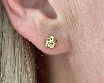 Tiny Ladybug Stud Earrings