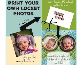 Locket Photos Sizing Service: DIY Photo Prints (Digital File)