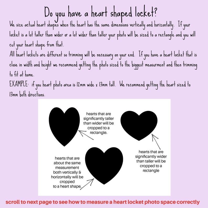 Sized Locket Photos, Sizing Your Locket Photos, Small Locket Photos ...