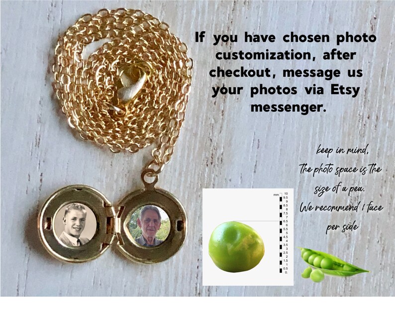 Tiny, Modern, 4 Photo Locket Necklace for Family Photos - Etsy
