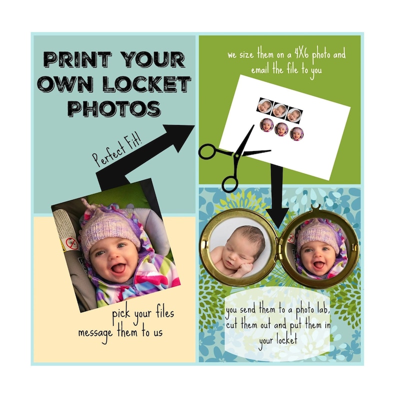 Print Your own Locket Photos, Do it yourself photo locket, Digital Photos, Pre-sized Photos for your Locket, Sizing your locket photos image 1