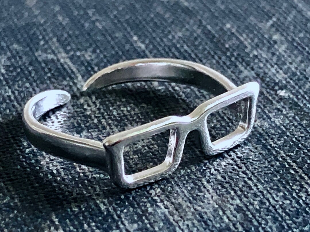 Spectacle Ring Using Silver Eyeglasses Ring Adjustable Glasses Ring Reading Glasses Ring ...