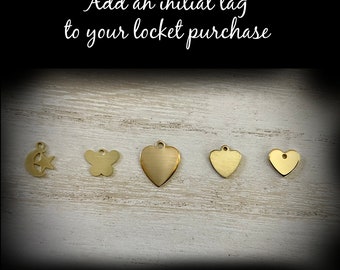Initial Tag, Personalized Jewelry, embellishment, Hand Stamped