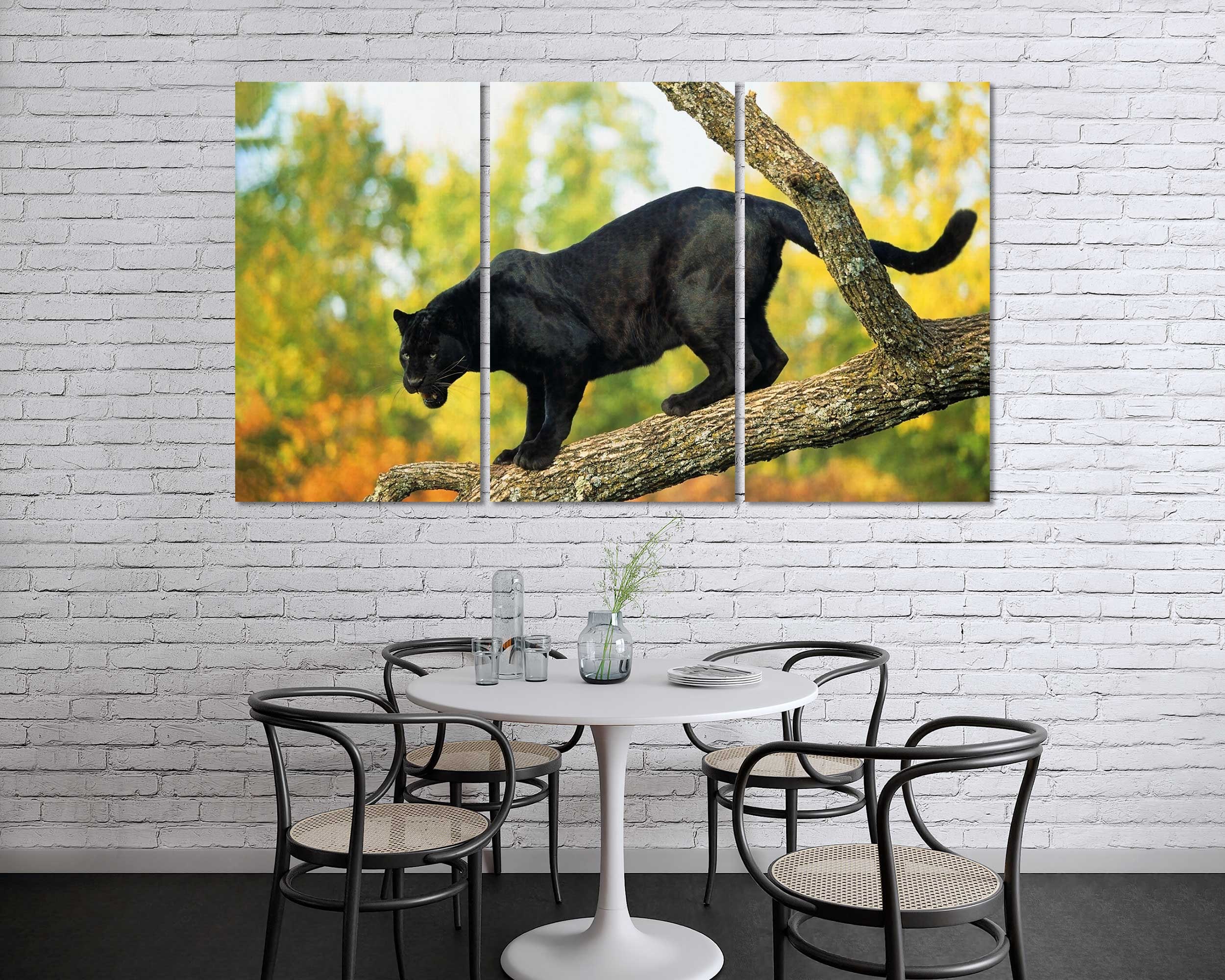 Impresión en lienzo de pantera negra: fotografía de vida silvestre de  felinos de la selva - Etsy México, image size:2500x2000