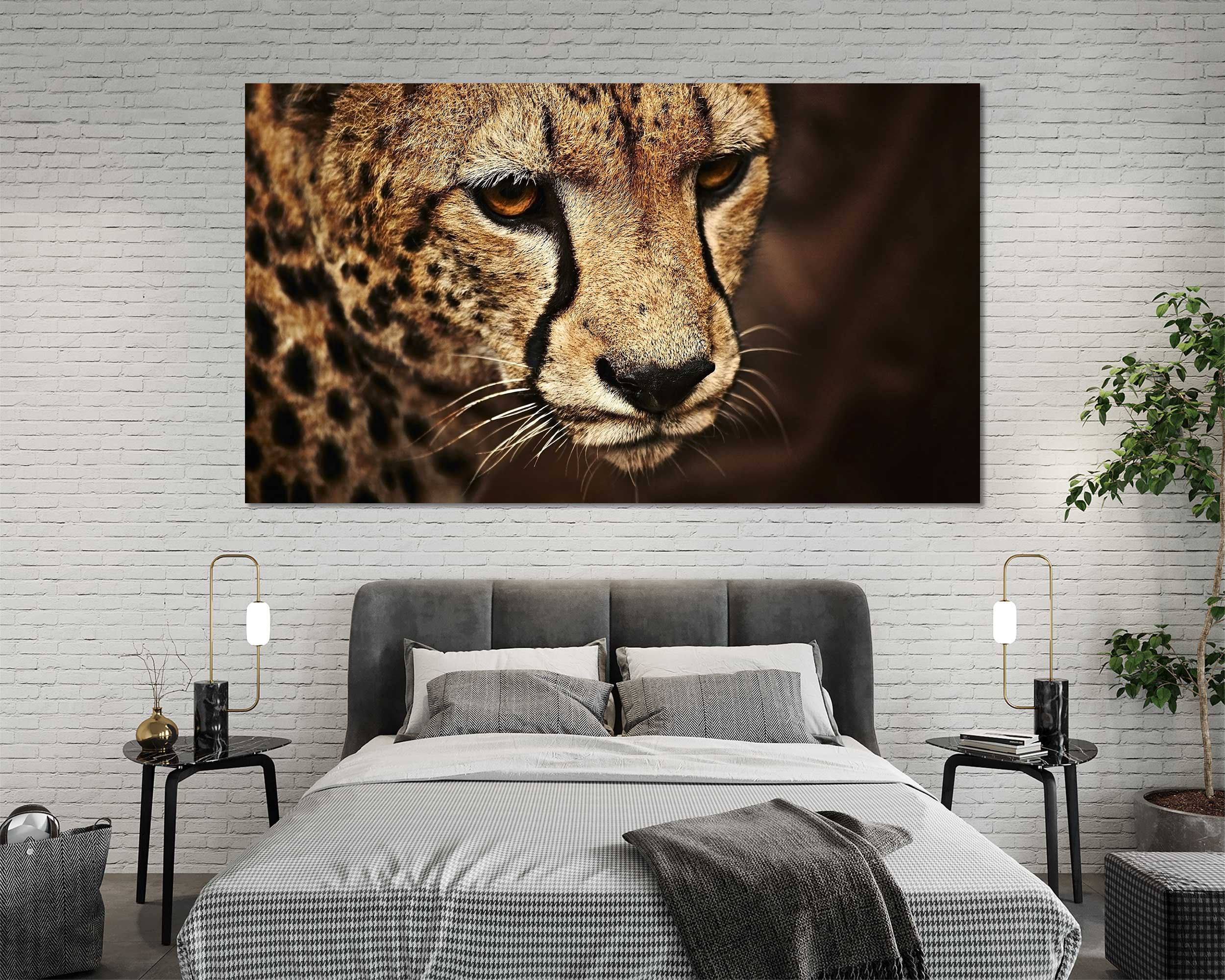 Deko mit Gepard auf Leinwand Wild Cat Print Canvas Sets | Etsy