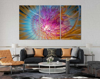 Colorful Jellyfish Canvas Print, Aquarium Wall Art