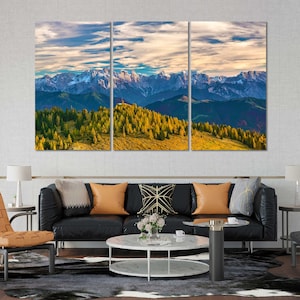 Alps Mountain Photography Print – Scenic Landscape Wall Art | Alpine Nature Poster, Snow Peaks Panorama Travel Home Decor