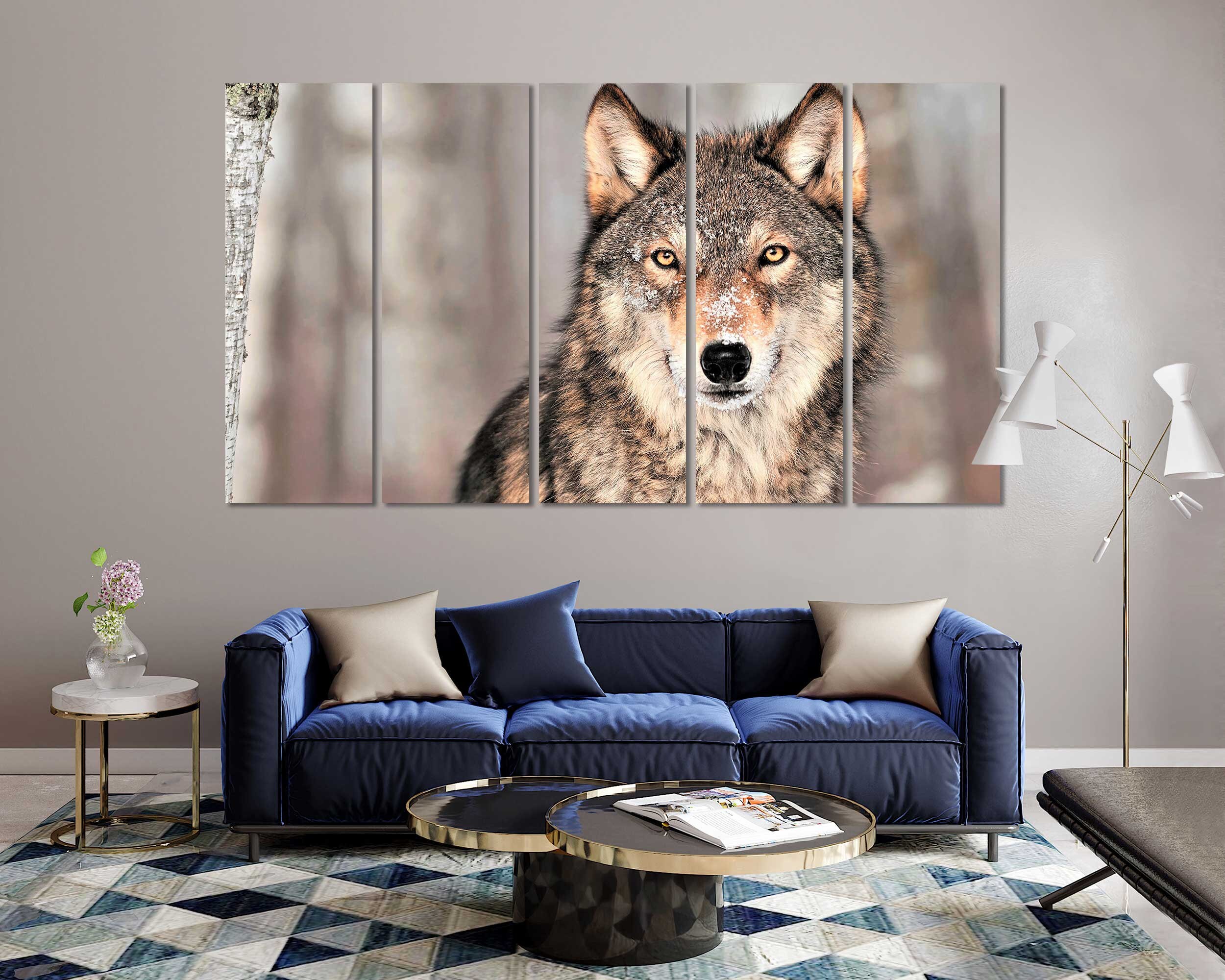Grauer Wolf Großes Dekor Wolf Tier Druck Wanddekoration Wolf - Etsy.de
