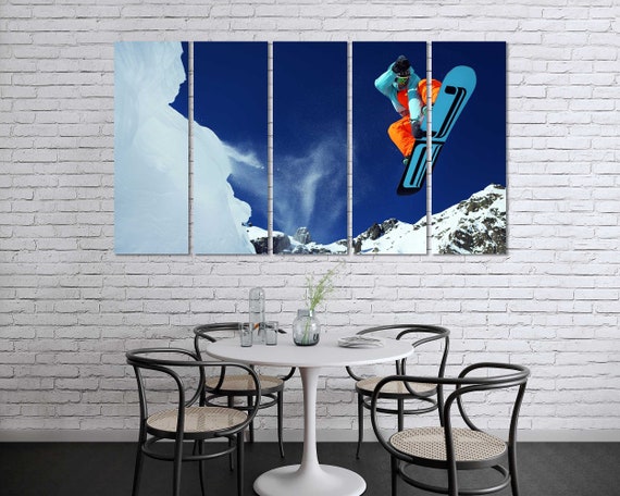 goyride アートデザイン スノーボード 137cm Snowboard Wall Art Canvas for Office Decor, Ski Lodge, and Modern