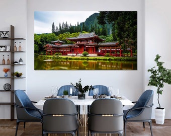 Byodo-in Temple Photography Print – Hawaii Architecture Canvas Art