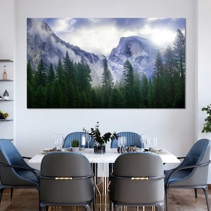 Yosemite Nationalpark Landschaft Bild auf Leinwand, Yosemite Nationalpark Gemälde Dekor Haus, Yosemite Dorf Original Kunstwerk