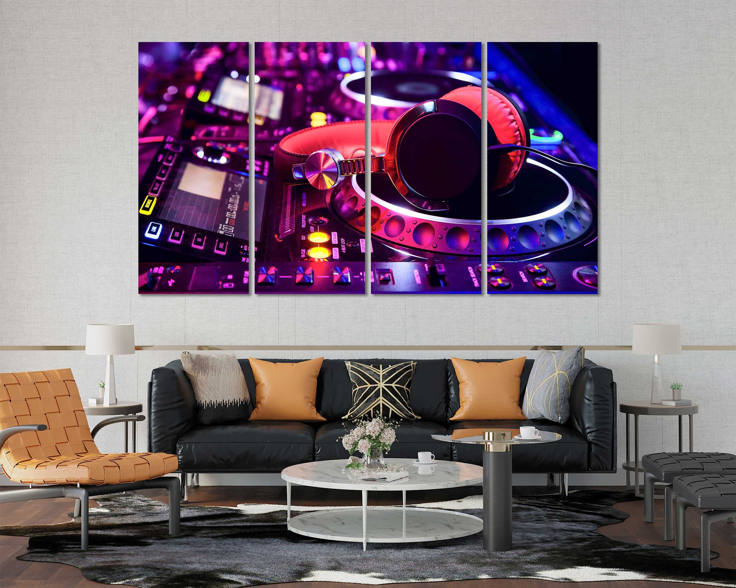 DJ Console Wall Art – Nightclub Music Photography Print