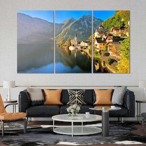 Hallstatt Landscape on Canvas Décor, Hallstatt Nature Printing Art, Hallstatt Travel Wall Art, Hallstatt Photo Print, Austria Wall Décor
