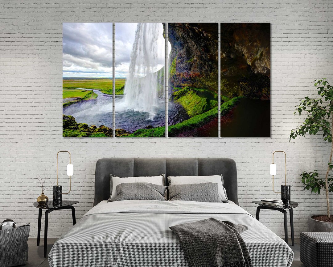 Seljalandsfoss Waterfall Iceland Canvas Art Print, Home Decor - Etsy