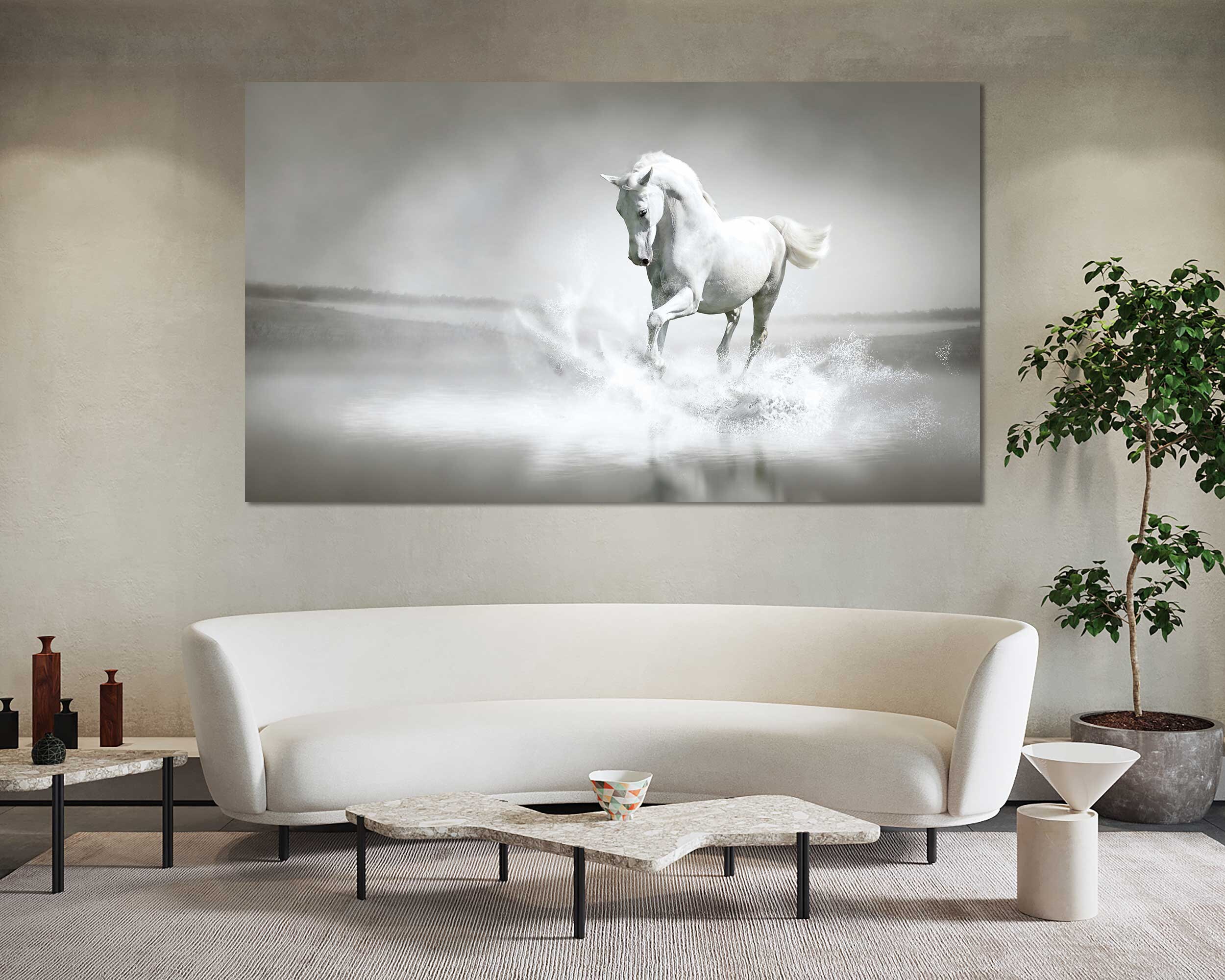 Wall Graffiti –キャンバスプリントでサプライズスペシャル– Photowall wall26 フローティングフレーム入りキャンバスウォールアート リビングルーム/寝室用 白黒ブリッジ キャンバスプリント ホームデ