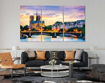 Paris Skyline Canvas Print for Contemporary Wall Decor