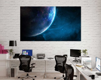 Lámina fotográfica del espacio exterior: póster de arte mural de galaxias cósmicas, planetas y universo para amantes de la astronomía.