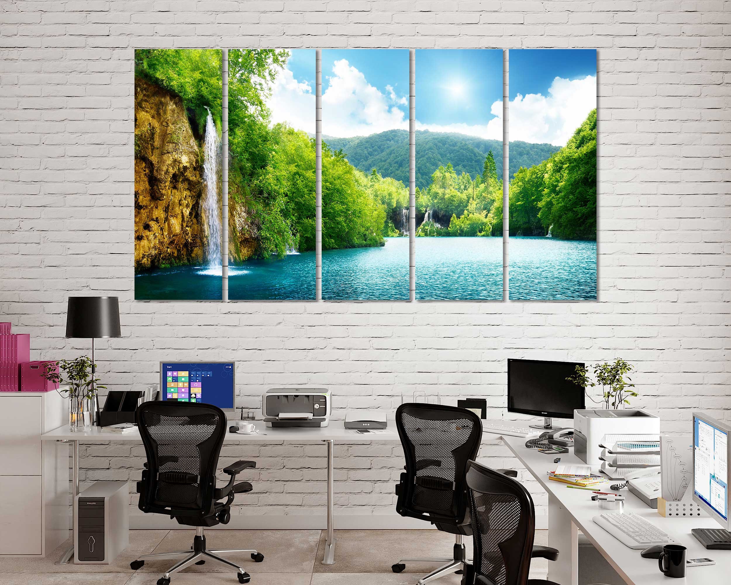 Schöne Wasserfall Wandkunst für zuhause erstaunliche | Etsy