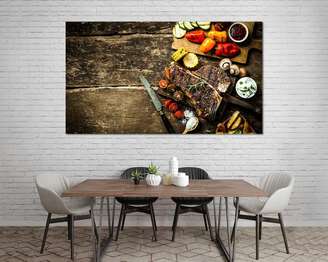 Kitchen Photo Art on Canvas Cooking Art Painting Decor Spice Etsy