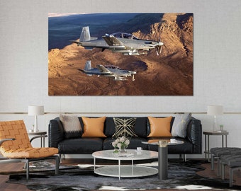 Military Airplane Decor For Wall, Military Aviation Large Wall Art, Fighters Print Canvas Sets, Airplanes Modern Artwork, Military Technique
