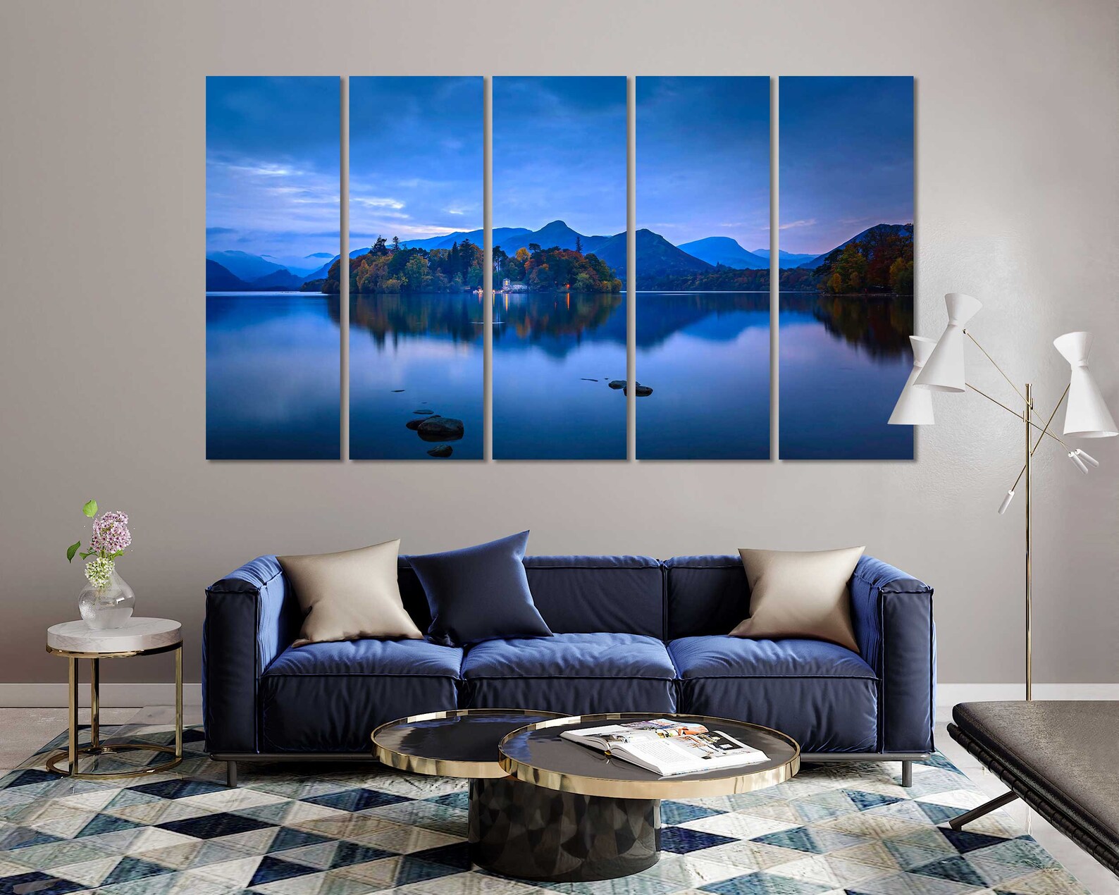 Lake District National Park Modern Large Wall Decor National Etsy