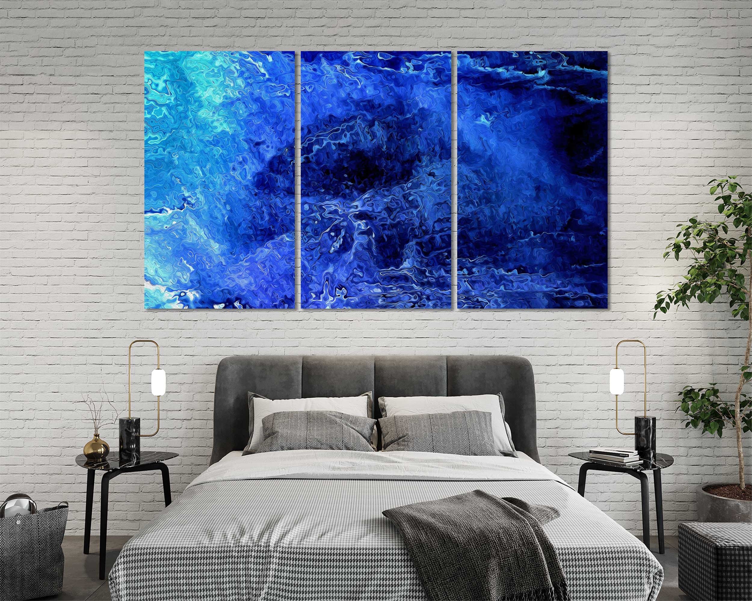 Wunderbare Aqua abstrakte Kunst für Wand abstrakte Kunstwerk | Etsy