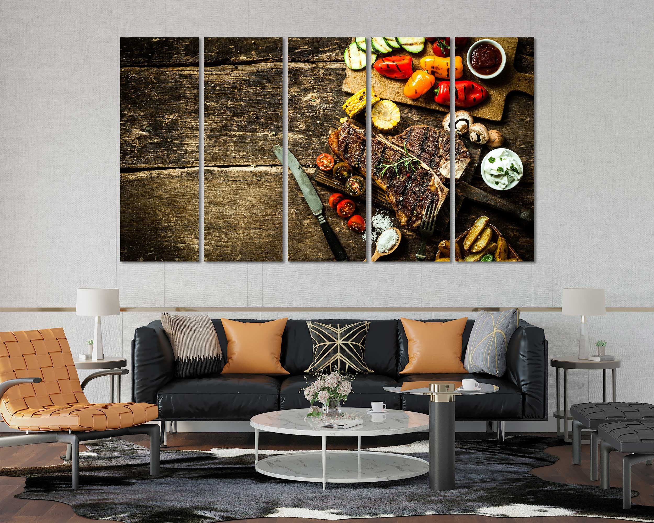 kitchen utensil canvas wall art