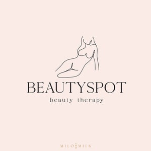 Beauty Body Spa Logo, Beauty Salon Logo, Feminine Body Logo, Line Drawing Woman Logo, Body Sculpting Logo, Empower Logo, Premade Logo