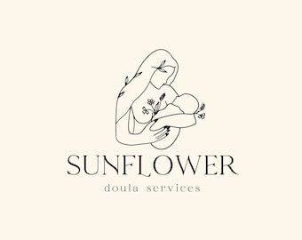 Doula Pregnancy Logo, Doula Branding, Pregnant Logo, Mother and Child Logo, Midwife Logo Branding, Baby Logo, Motherhood Logo, Premade Logo