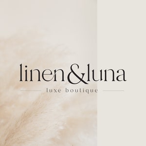 Soft Minimal Modern Wordmark Logo, Minimalist Logo, Editorial Logo, Boho Logo, Boutique Branding Logo, Word Logo, Natural Logo, Clean Logo