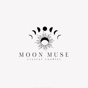 Moon Phase Star Logo, Magic Logo, Tarot Logo, Candle Logo, Nature Logo, Business Branding, Yoga Logo, Candle Logo, Modern Logo, Witch Logo