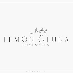 Clean Minimalist Logo, Botanical Leaf Logo, Premade Logo Design, Minimalist Logo Branding, Hand Drawn Logo, Modern Logo, Business Logo