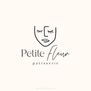 Female Minimal Face Logo, Beauty Logo, Lash Brow Logo, Feminine Logo, Beautician Logo, Wellness Logo, Premade Logo, Woman Logo