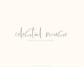 Premade Calligraphy Logo Design, Minimalist Logo, Modern Logo, Brand Design, Small Business Logo, Boutique Logo, Branding Package, Boho Logo