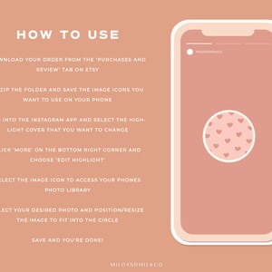 Pink Floral Boho Instagram Highlight Icon Circles Instagram Story Highlight Icons Abstract Aesthetic IG Icons Highlight Button image 5