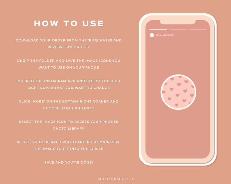 Pink Floral Boho Instagram Highlight Icon Circles Instagram Story Highlight Icons Abstract Aesthetic IG Icons Highlight Button image 5