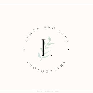 Monogram Minimal Botanical Logo, Premade Logo Design, Minimalist Logo Branding, Boho Logo, Modern Logo, Nature Logo Branding, Watermark Logo
