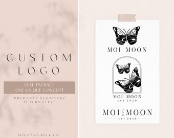 Custom Logo Package Design, Hand Drawn Logo, Custom Branding Logo, Business Branding Package, Personalised Logo, Minimalist Logo, Commission