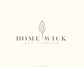 Premade Candle Wick Logo Design, Minimalist Logo, Home Decor Logo, Brand Design, Business Logo, Boutique Logo, Branding Package, Wick Logo