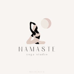Yoga Studio Logo, Fitness Logo, Pilates Logo, Lotus Logo, Wellness Logo, Natural Logo, Minimal Logo, Feminine Logo, Premade Logo Branding