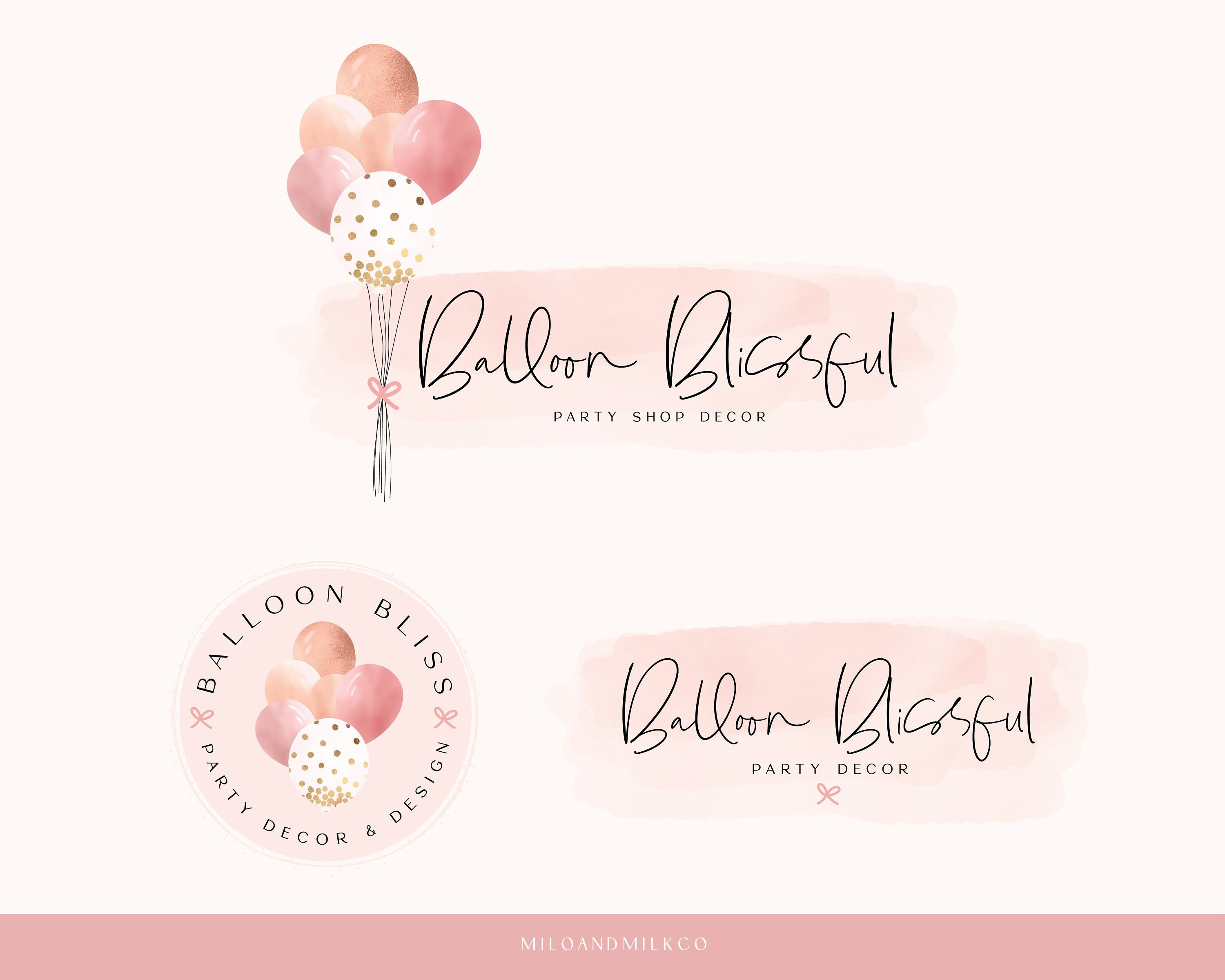 Pink Balloons Business Logo Tones of Pink Business Logo -  Portugal