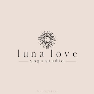 Yoga Sun Mandala Logo, Meditation Logo, Photography Logo, Yoga Logo, Modern Logo, Premade Minimalist Logo Design, Boutique Logo, Spiritual