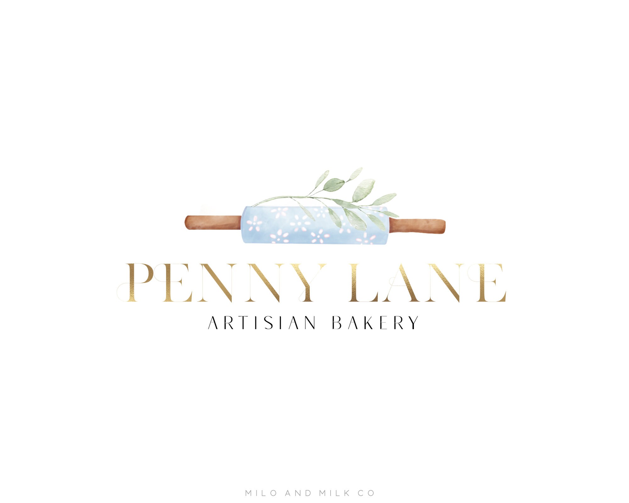 Rolling Pin Baker Logo Bakery Shop Logo Design Food Blog Etsy