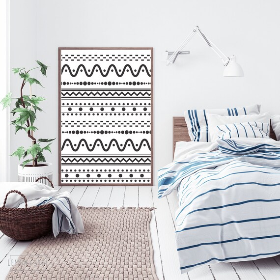 Boho Wall Decor Dorm Room Wall Decor Geometric Printable Gallery Wall Decor Modern Art Minimalist Print Black And White Print