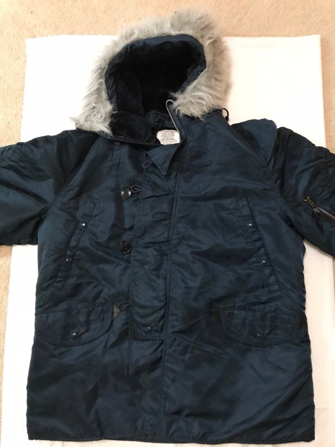 ジャケット・アウター ALPHA INDUSTRIES 50th N-3B vintage Alpha Industries Men's N-3B Parka (XS, Sage) at Amazon Men's