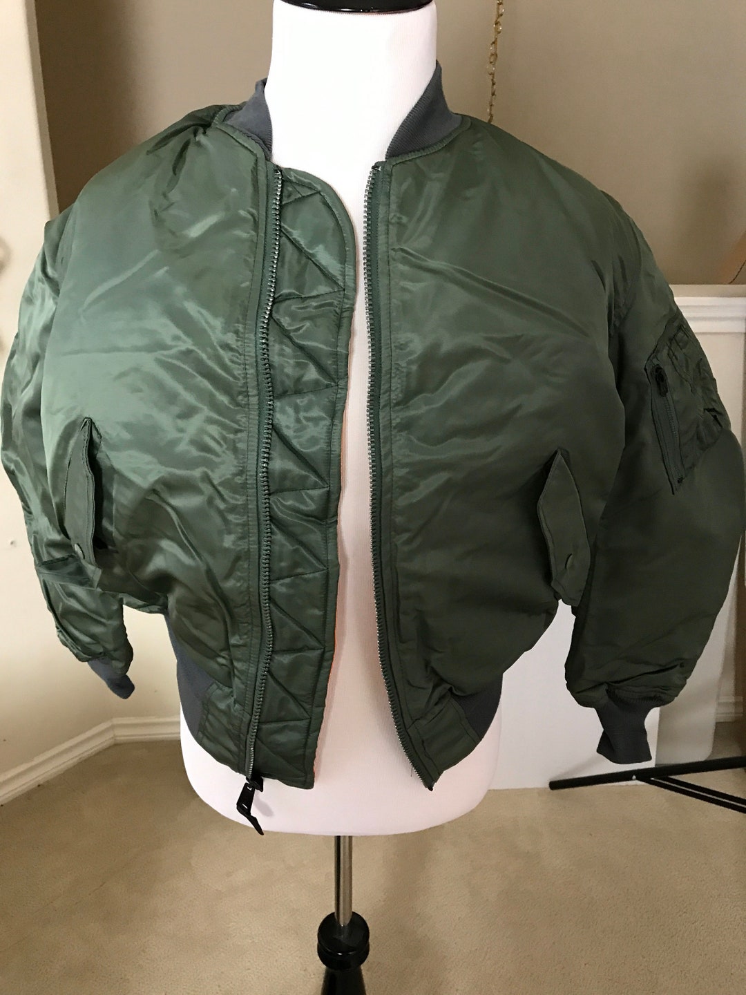 USAF MA-1 Green Vintage Flight Jacket by Greenbrier Mnfg New - Etsy